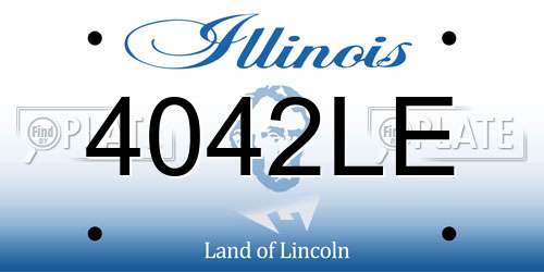4042LE Illinois License Plate