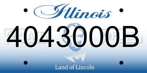 4043000B Illinois License Plate