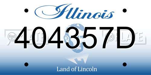 404357D Illinois License Plate
