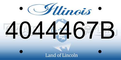4044467B Illinois License Plate