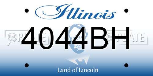 4044BH Illinois License Plate