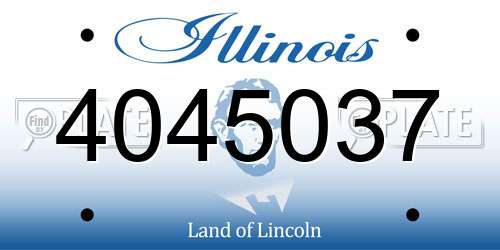 4045037 Illinois License Plate