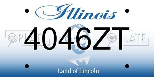 4046ZT Illinois License Plate