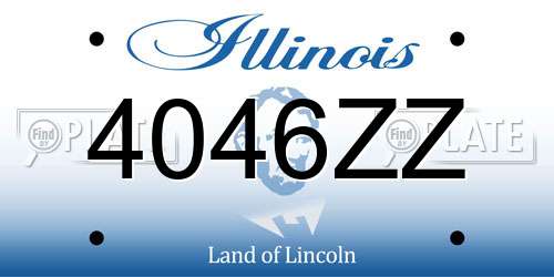4046ZZ Illinois License Plate