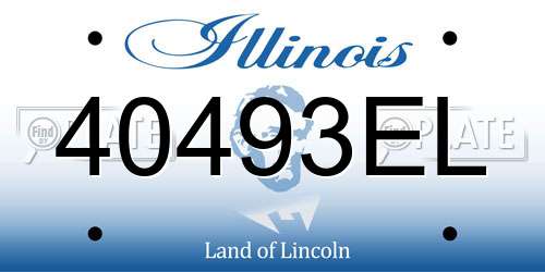 40493EL Illinois License Plate