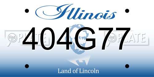 404G77 Illinois License Plate