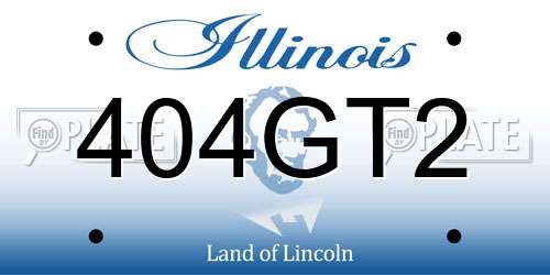 404GT2 Illinois License Plate