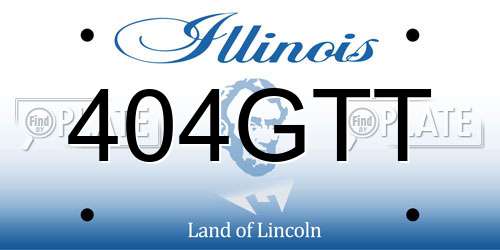 404GTT Illinois License Plate