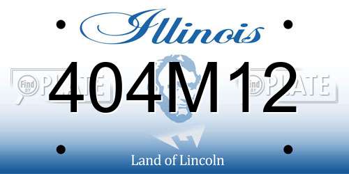 404M12 Illinois License Plate