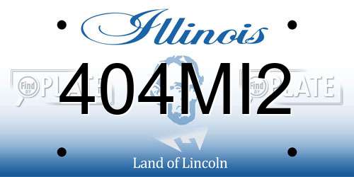 404MI2 Illinois License Plate