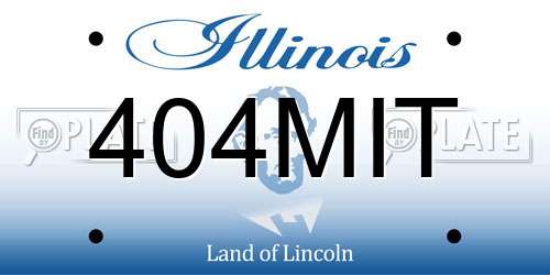 404MIT Illinois License Plate