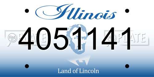 4051141 Illinois License Plate