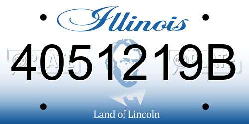 4051219B Illinois License Plate