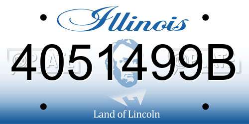 4051499B Illinois License Plate