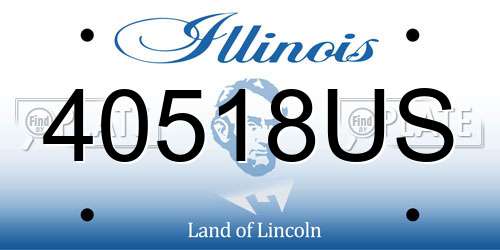 40518US Illinois License Plate