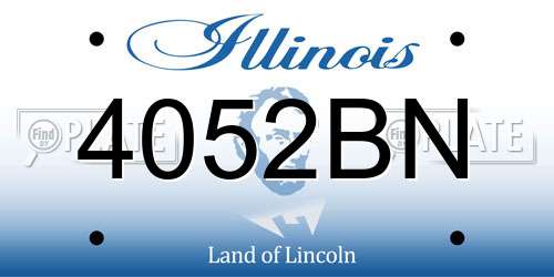 4052BN Illinois License Plate