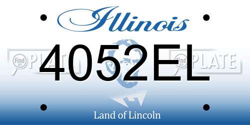 4052EL Illinois License Plate