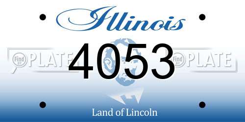 4053 Illinois License Plate
