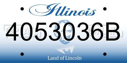4053036B Illinois License Plate