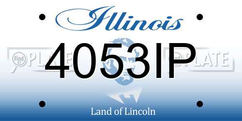 4053IP Illinois License Plate