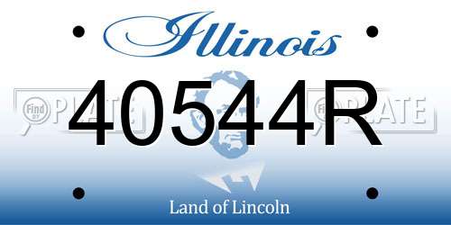 40544R Illinois License Plate