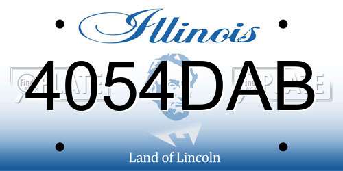 4054DAB Illinois License Plate