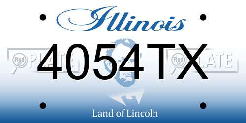 4054TX Illinois License Plate