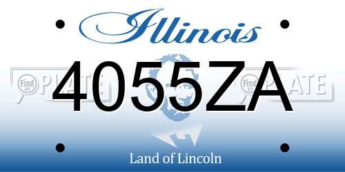 4055ZA Illinois License Plate