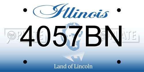 4057BN Illinois License Plate