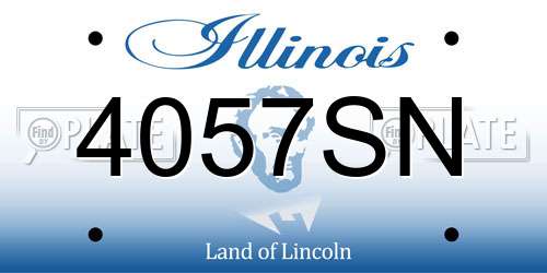 4057SN Illinois License Plate