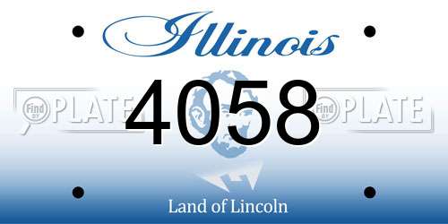 4058 Illinois License Plate