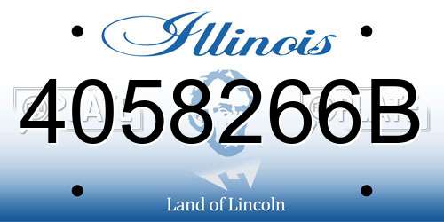 4058266B Illinois License Plate