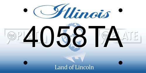 4058TA Illinois License Plate