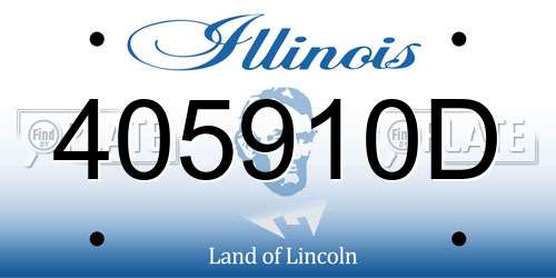 405910D Illinois License Plate