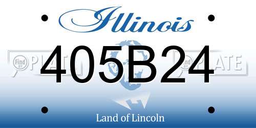 405B24 Illinois License Plate