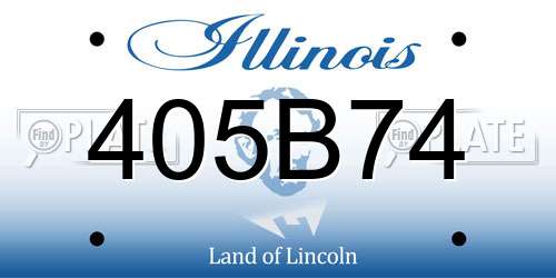 405B74 Illinois License Plate