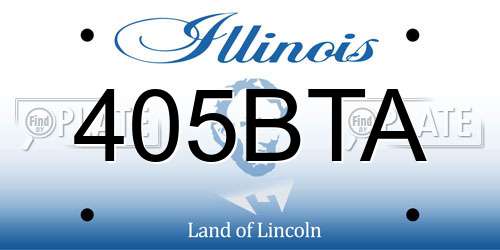 405BTA Illinois License Plate