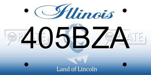 405BZA Illinois License Plate