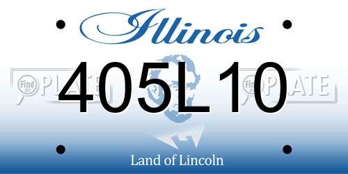 405L10 Illinois License Plate