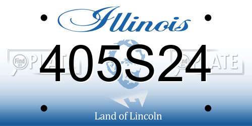 405S24 Illinois License Plate
