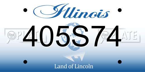 405S74 Illinois License Plate
