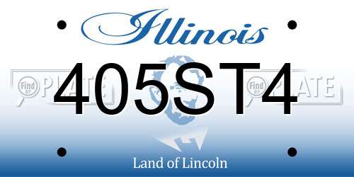 405ST4 Illinois License Plate