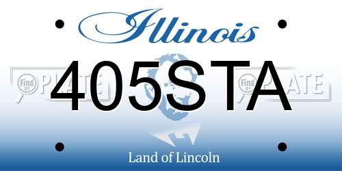 405STA Illinois License Plate