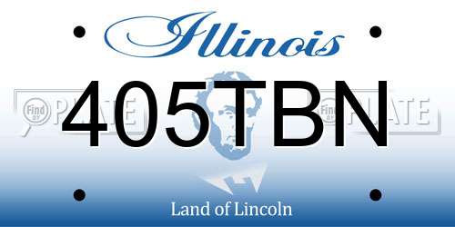 405TBN Illinois License Plate