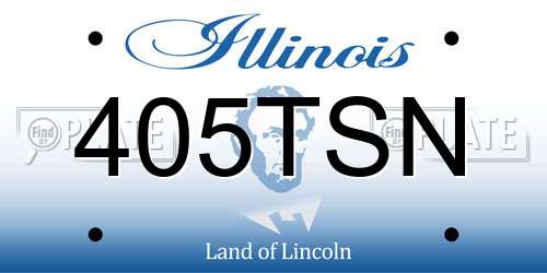 405TSN Illinois License Plate