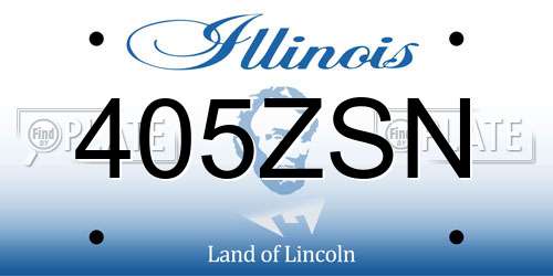 405ZSN Illinois License Plate