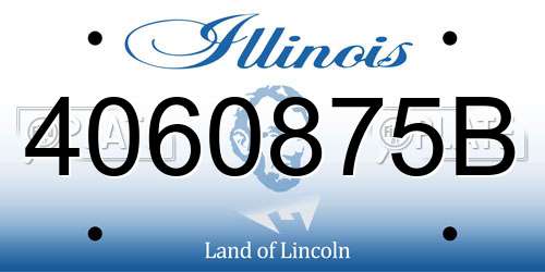 4060875B Illinois License Plate