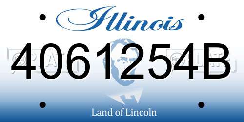 4061254B Illinois License Plate
