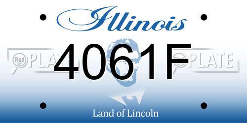4061F Illinois License Plate