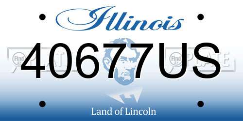 40677US Illinois License Plate